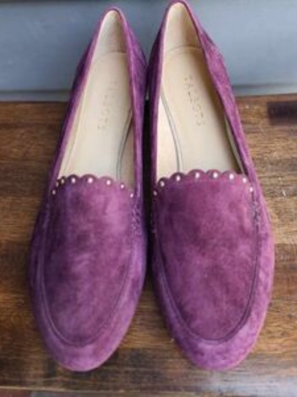 Talbots Burgundy Suede Flats size 8M NEW
